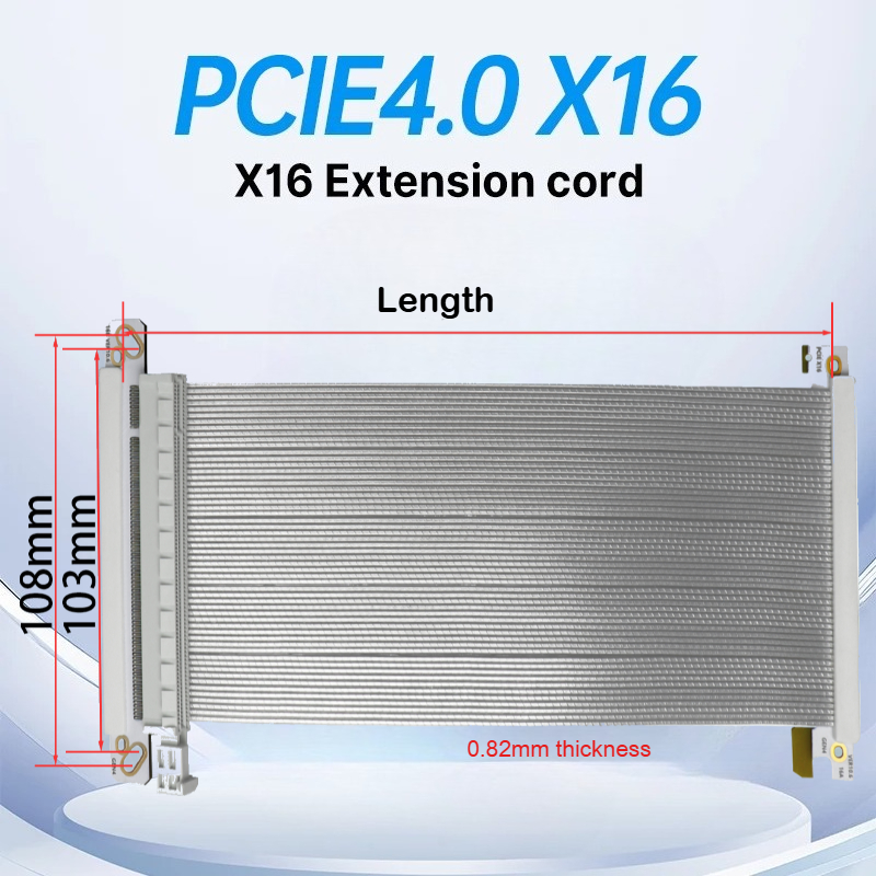 Itx Gpu Riser Pcie 4.0 16X - ADT-Link PCI-E x16 4.0 Cavo riser