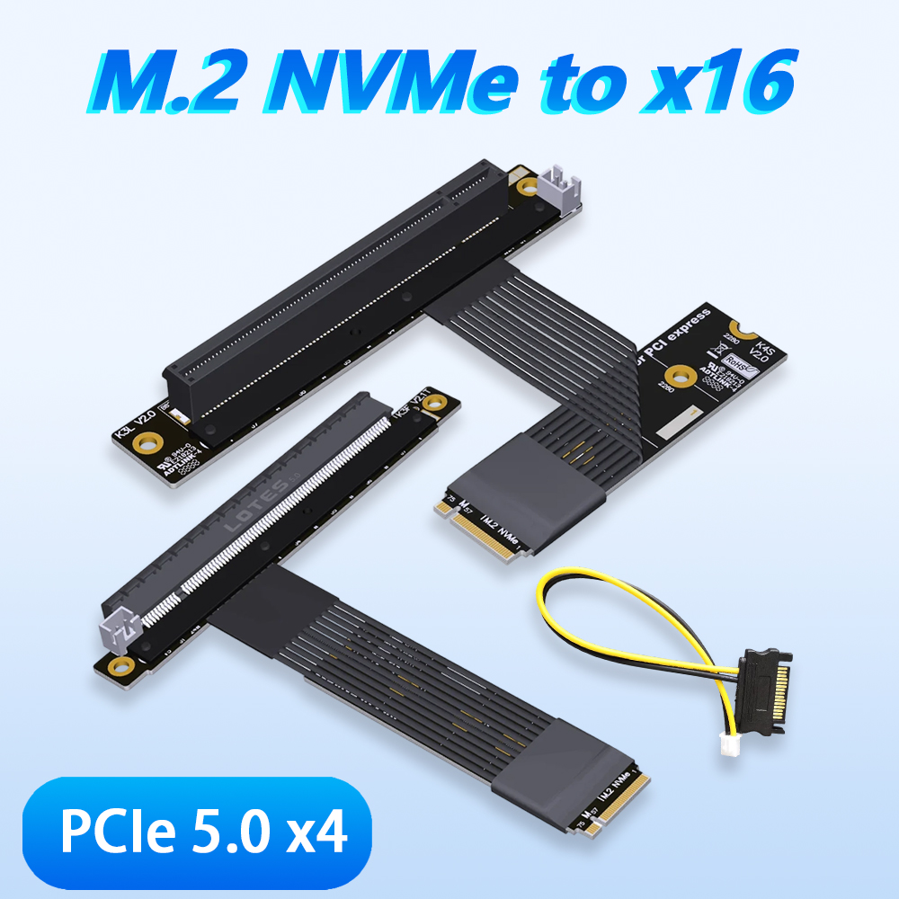 Pcie 5.0 Gpu Riser Cable - Cavo Riser ADT-LINK M.2 NGFF NVMe