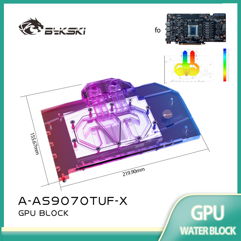 Rx 9070 Xt - Bykski Blocco GPU per ASUS Radeon