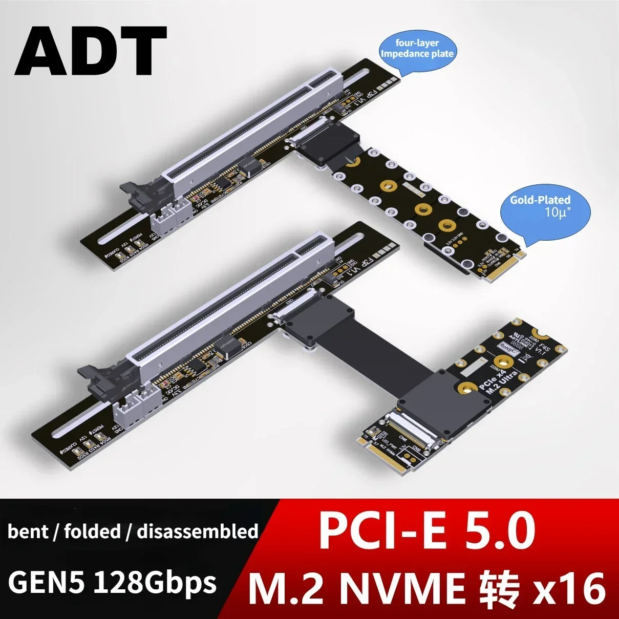 Pcie 5.0 Gpu Riser Cable - Cavo di estensione GPU ADT-Link PCIe