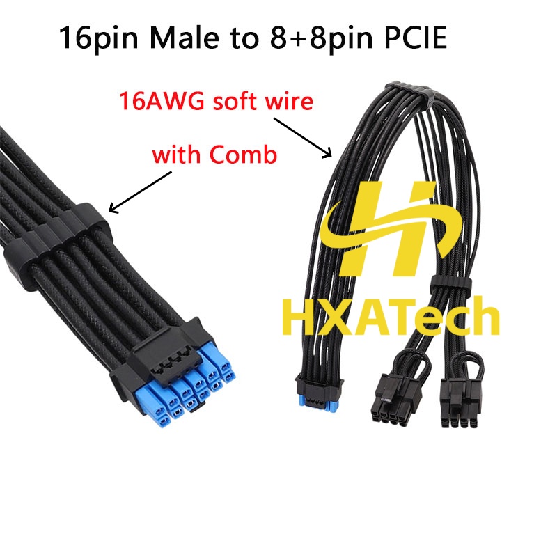 Dual 8Pin To 16Pin 12Vhpwr Cable - HXATech-Colorful Cavo di alimentazione per scheda