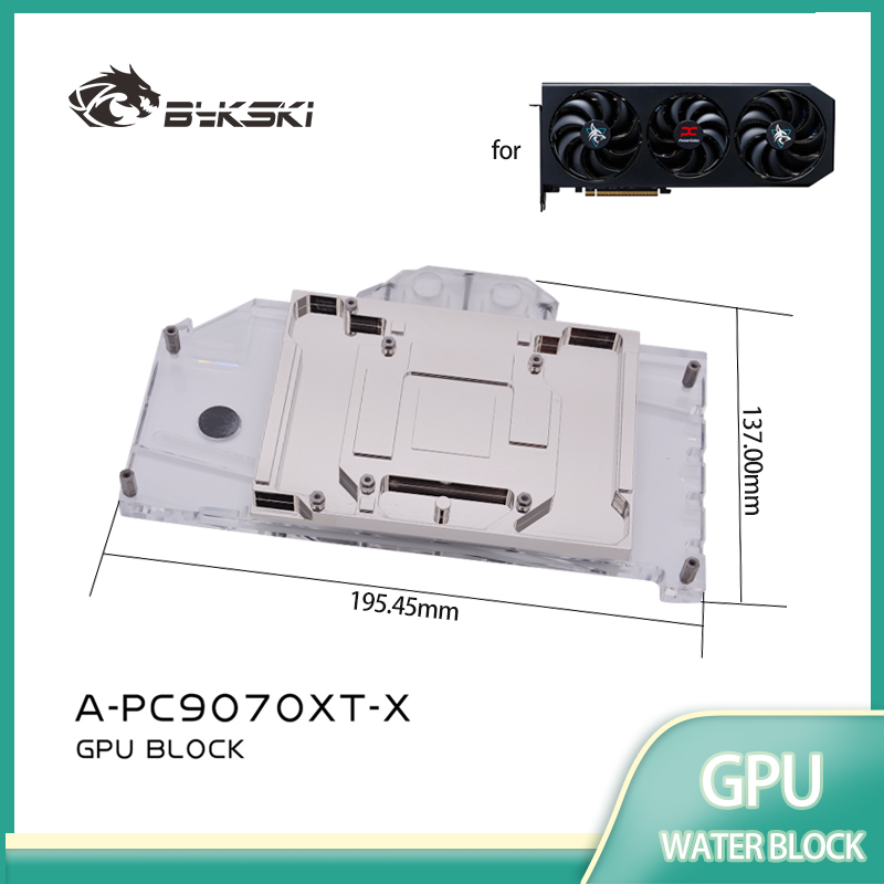 Rx 9070 Xt - Bykski A-PC9070XT-X Blocco GPU da utilizzare