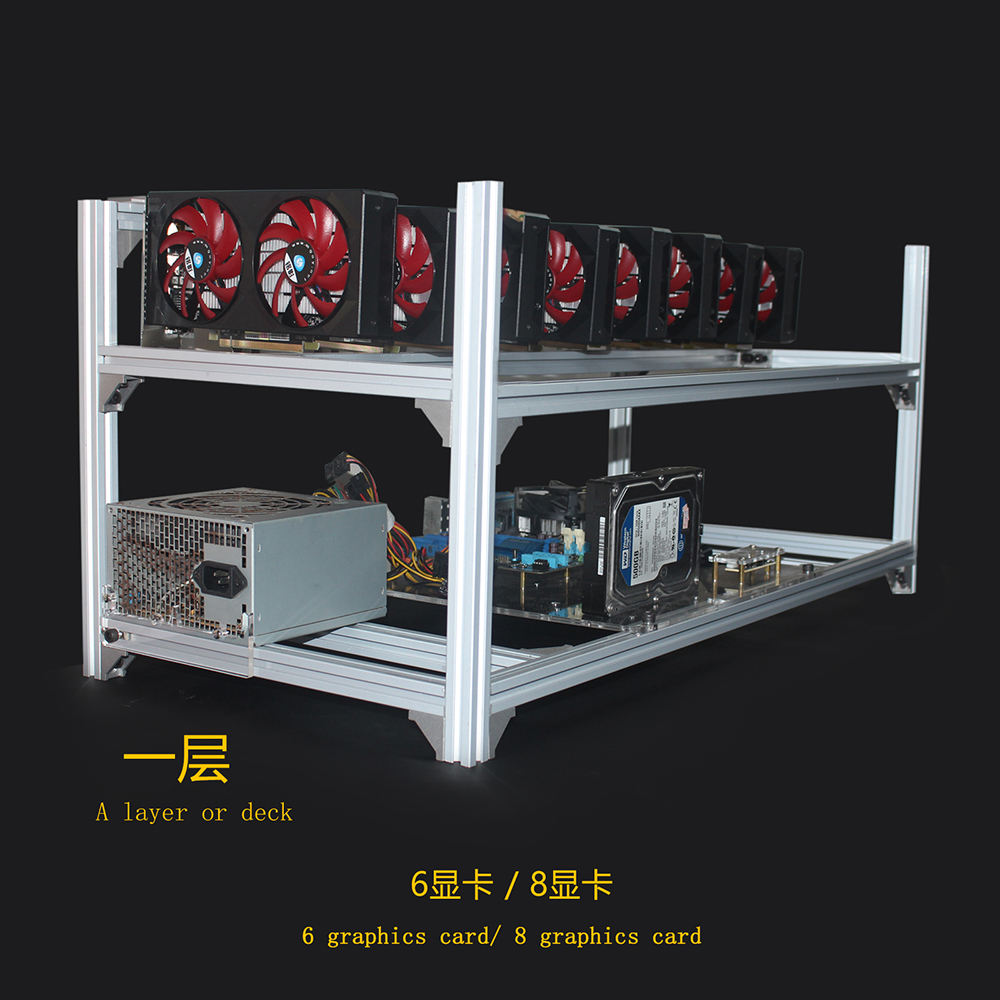 6 8 12 19 GPU Miner Mining Rig - Gpu Mining Rig Frame 8 Gpu recensione e prezzo