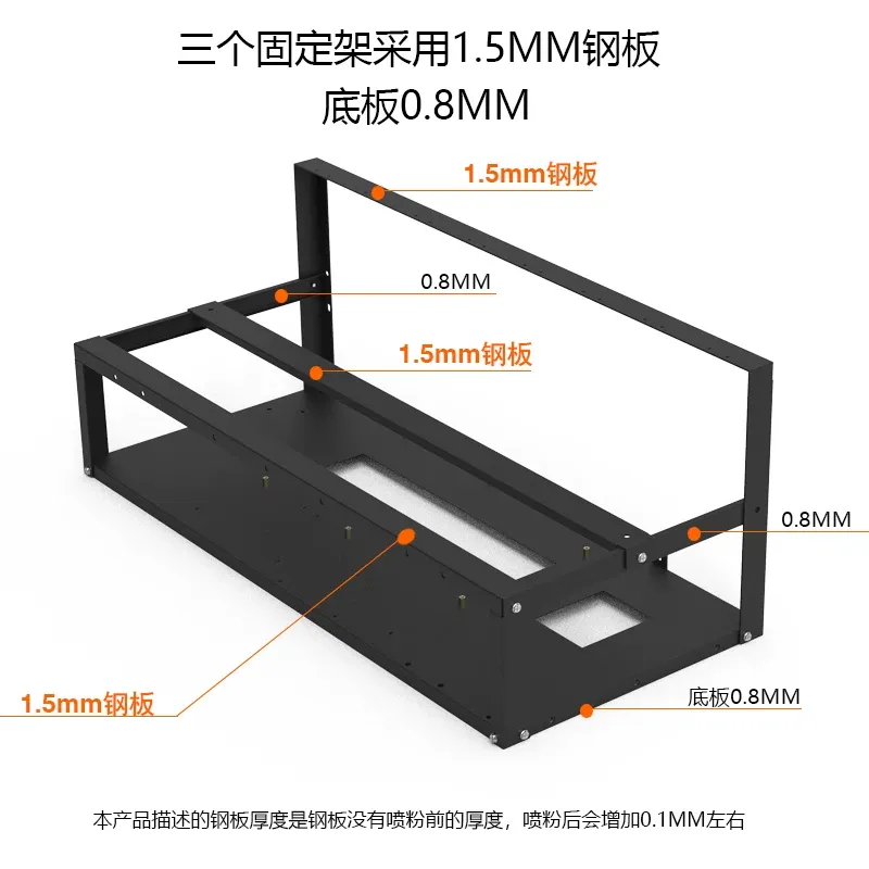 Supporto per Schede Grafiche J - Gpu Mining Rig Frame 8 Gpu recensione e prezzo